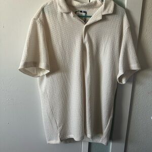 Men's Cream Textured Shirt